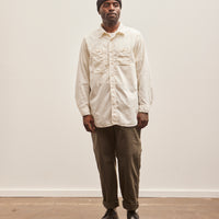 Engineered Garments Microsanded Twill Work Shirt, Ivory