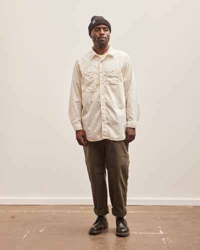 Engineered Garments Microsanded Twill Work Shirt, Ivory