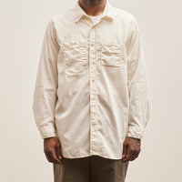 Engineered Garments Microsanded Twill Work Shirt, Ivory