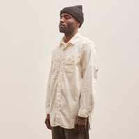 Engineered Garments Microsanded Twill Work Shirt, Ivory