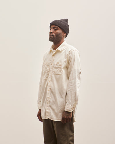 Engineered Garments Microsanded Twill Work Shirt, Ivory