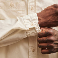 Engineered Garments Microsanded Twill Work Shirt, Ivory