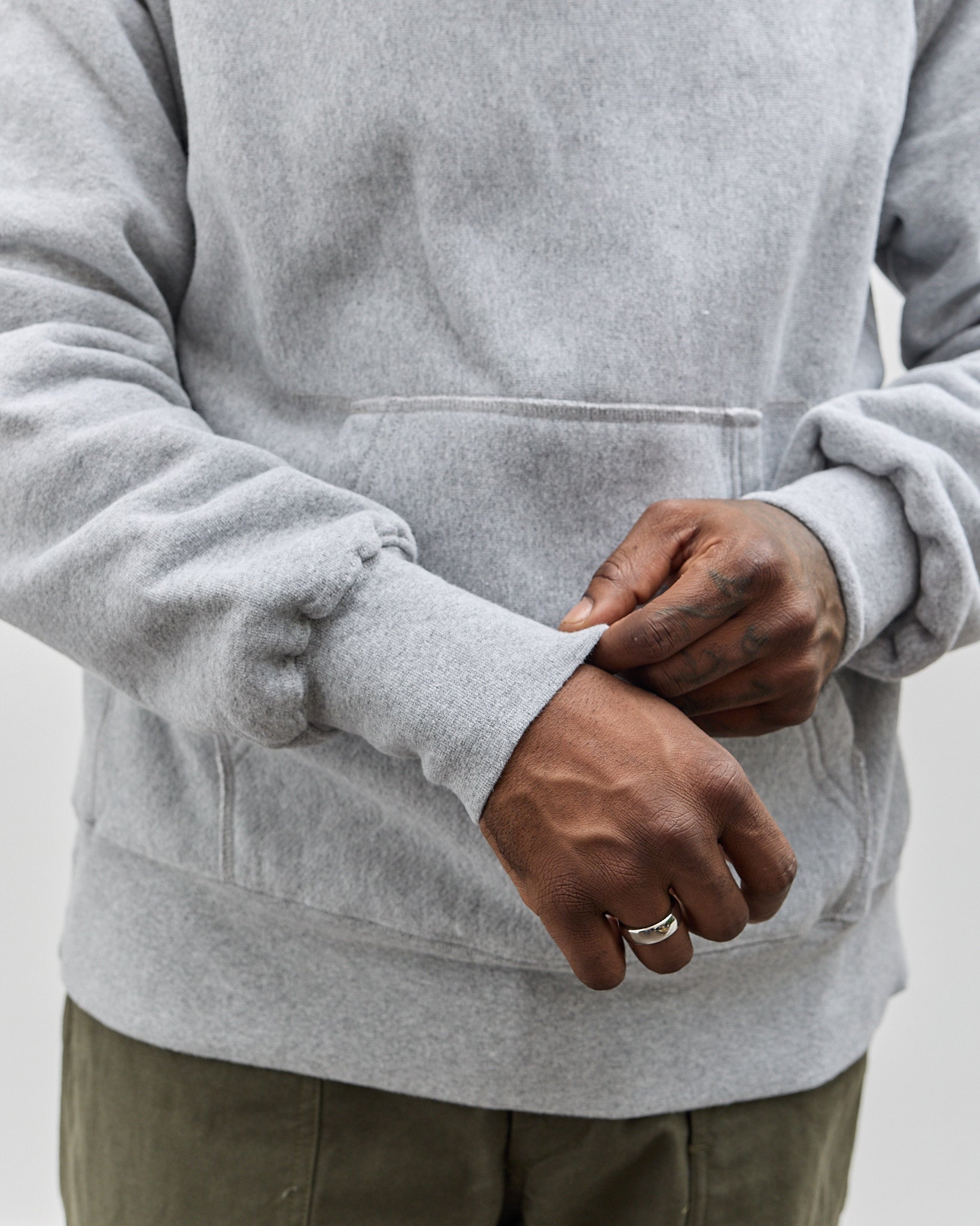 Engineered Garments Raglan Hoody, Heather Grey – Glasswing