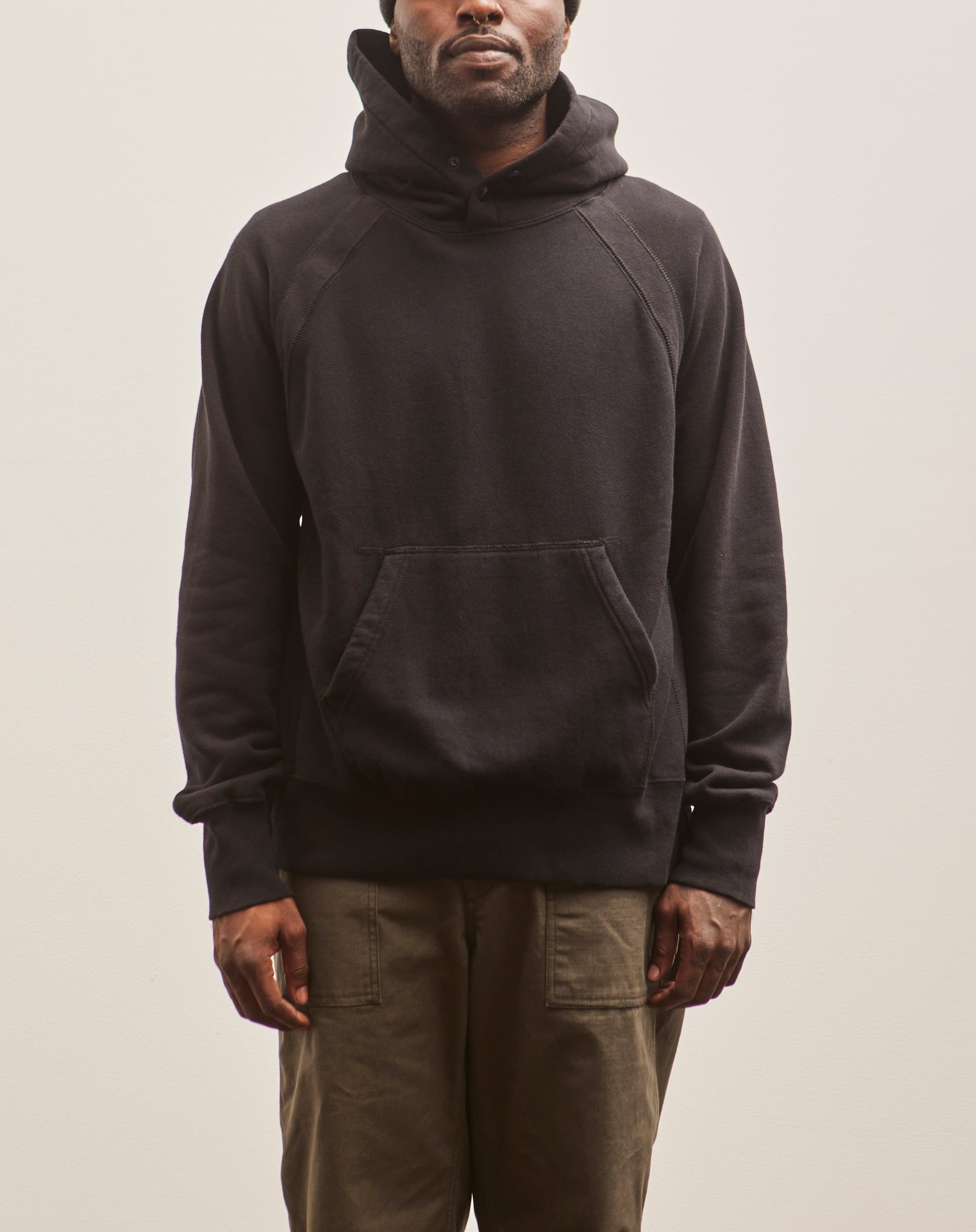 Engineered Garments Raglan Hoodie, Black – Glasswing