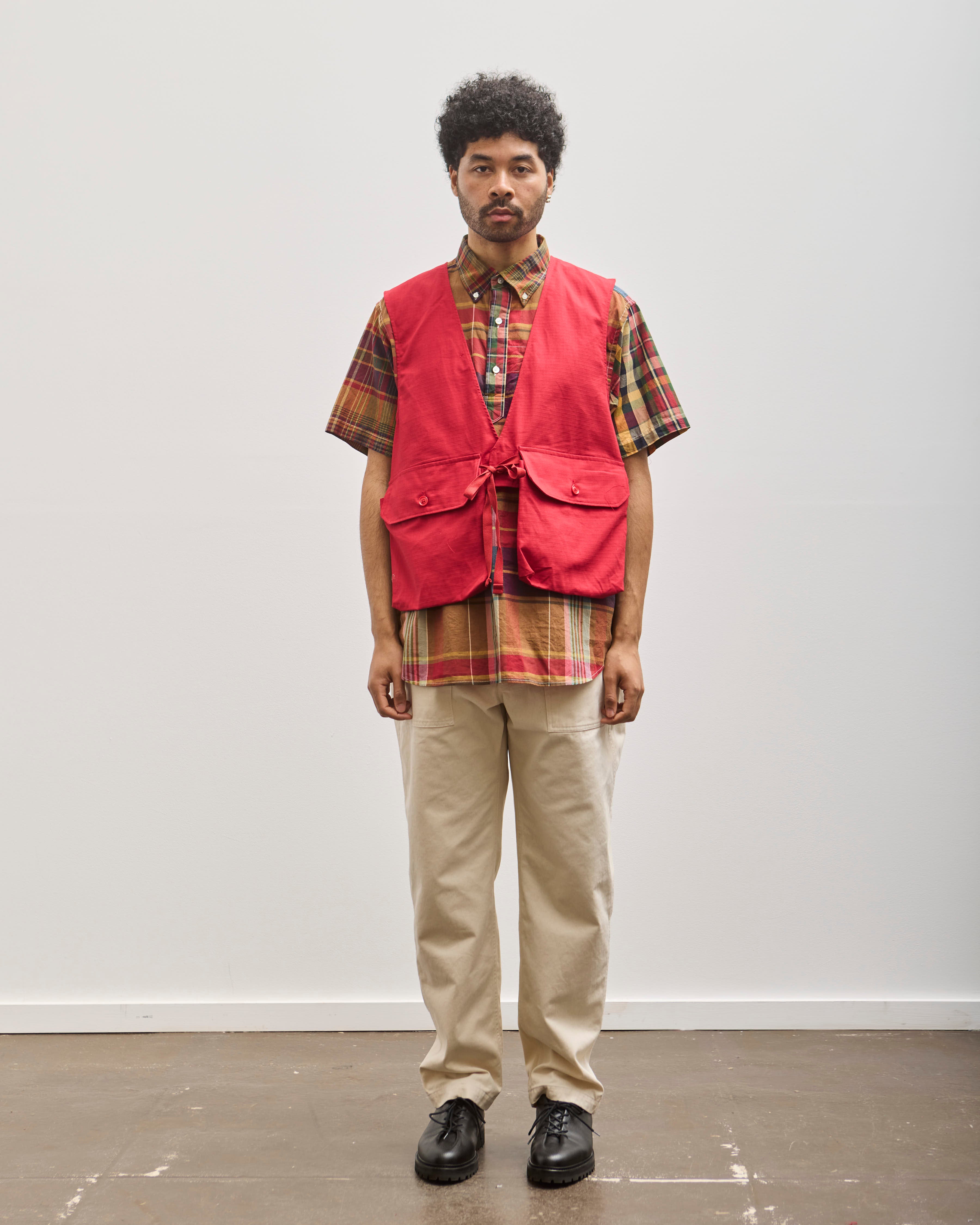 Engineered Garments Ripstop Fowl Vest, Red – Glasswing