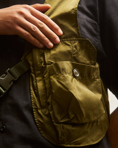 Engineered Garments Shoulder Vest, Olive