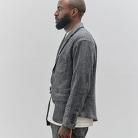 Engineered Garments Slanted Jacket, Grey Poly Wool Herringbone