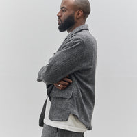 Engineered Garments Slanted Jacket, Grey Poly Wool Herringbone