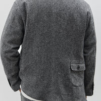 Engineered Garments Slanted Jacket, Grey Poly Wool Herringbone