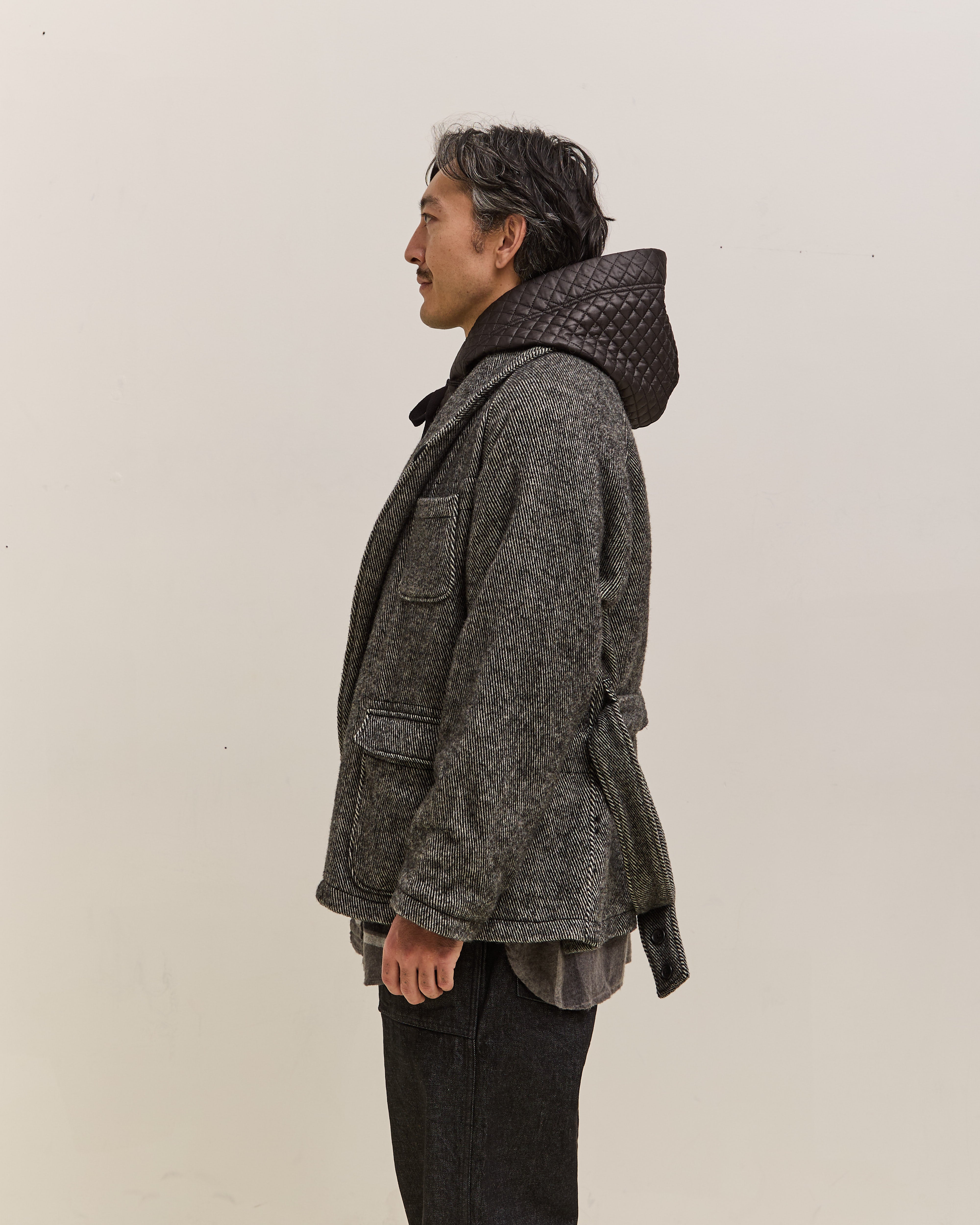 Engineered Garments Smoking Jacket, Black – Glasswing