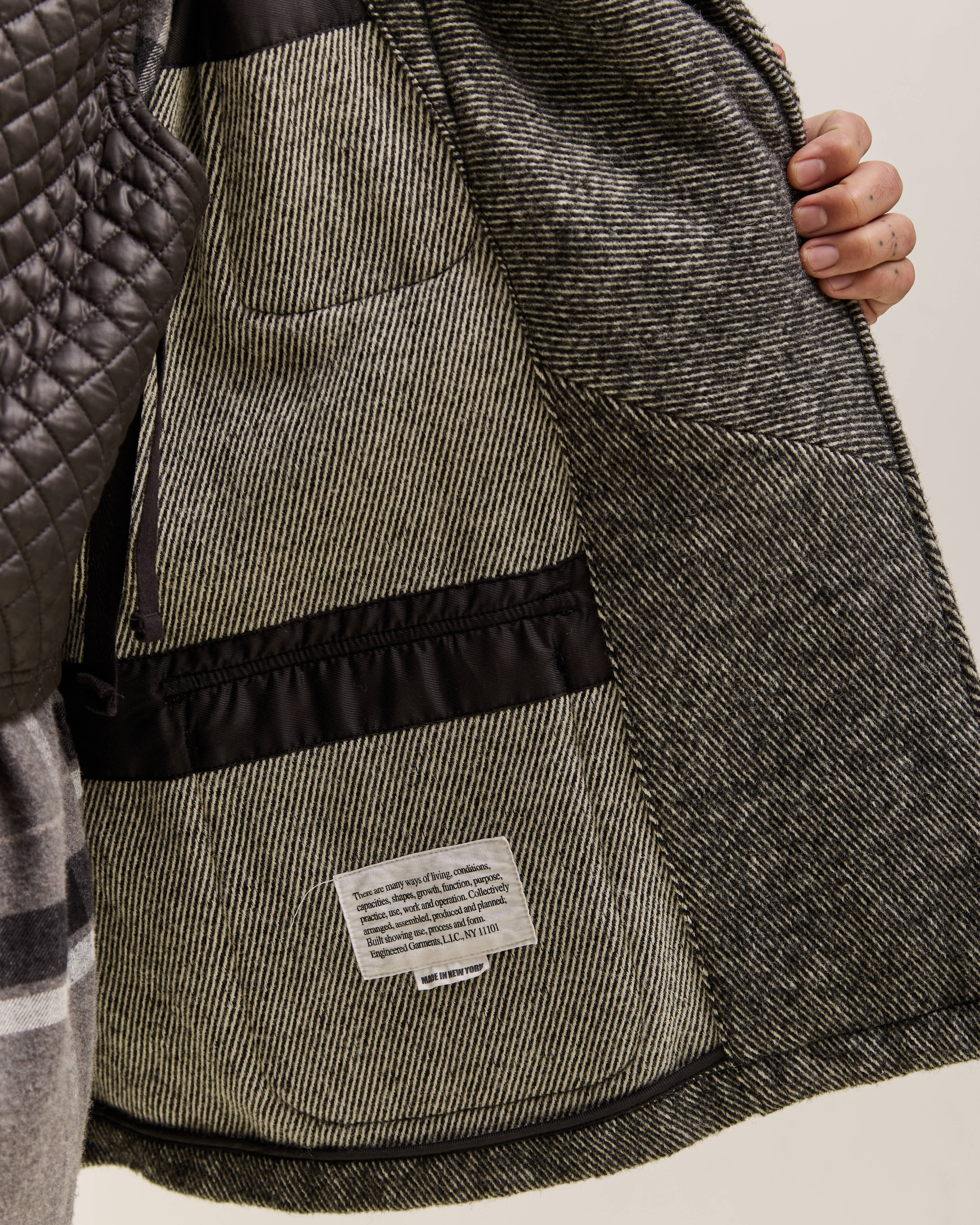 Engineered Garments Smoking Jacket, Black – Glasswing