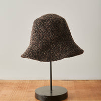 Engineered Garments Tweed Boucle Bucket Hat, Dark Brown