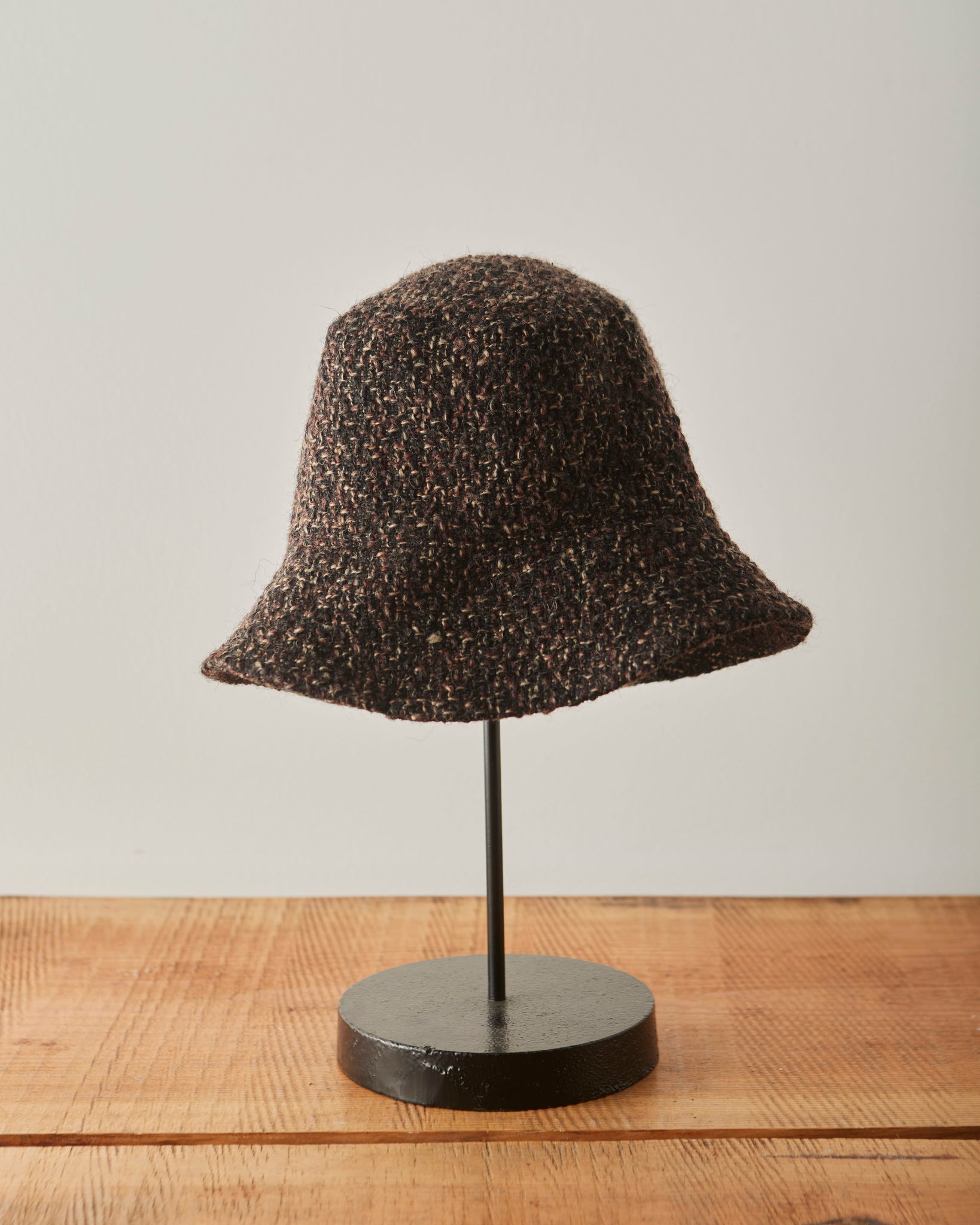 Engineered Garments Tweed Boucle Bucket Hat, Dark Brown