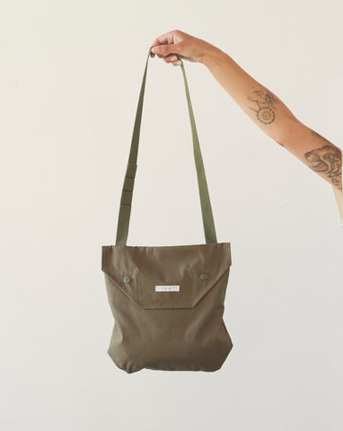 Engineered Garments Weather Poplin Shoulder Pouch, Olive