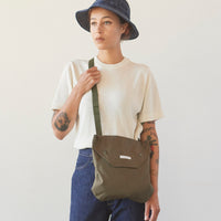 Engineered Garments Weather Poplin Shoulder Pouch, Olive