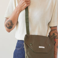 Engineered Garments Weather Poplin Shoulder Pouch, Olive