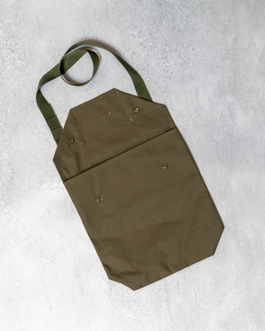 Engineered Garments Weather Poplin Shoulder Pouch, Olive open