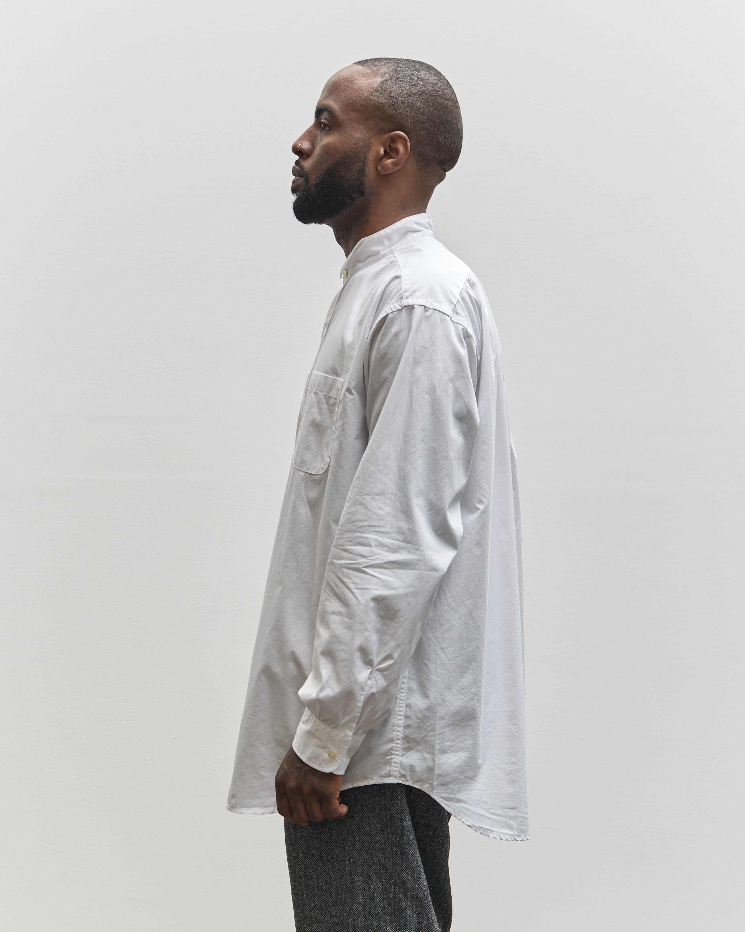 トップス Engineered Garments Shawl Shirt White Engineered Garments Camp Shirt White Cotton (24S1A004