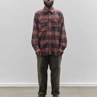 Engineered Garments Work Shirt, Orange/Red Plaid