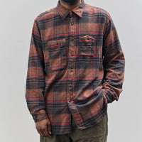 Engineered Garments Work Shirt, Orange/Red Plaid