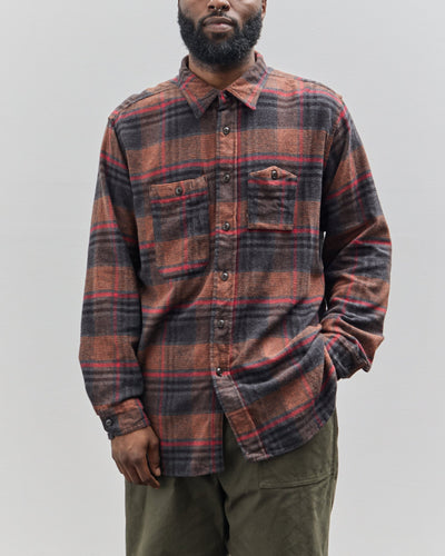 Engineered Garments Work Shirt, Orange/Red Plaid