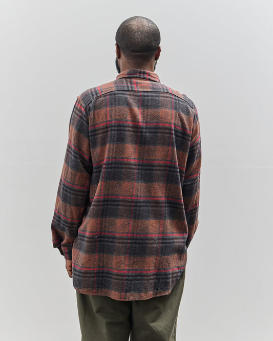 Engineered Garments Work Shirt, Orange/Red Plaid