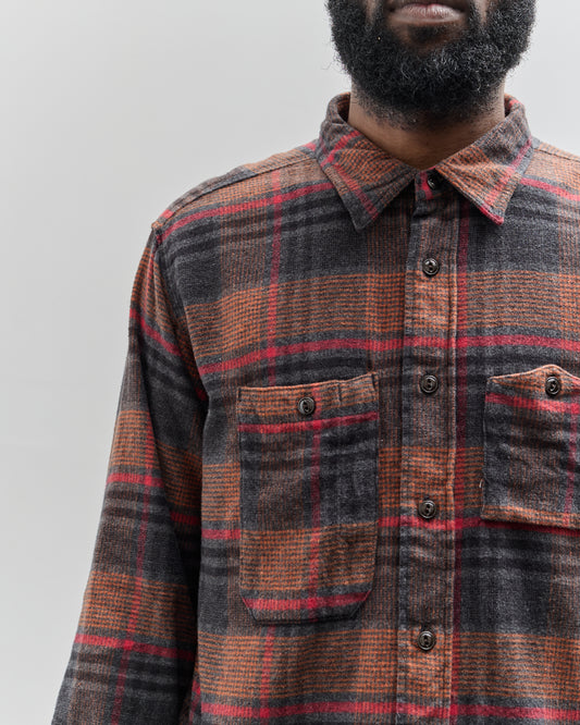 Engineered Garments Work Shirt, Orange/Red Plaid