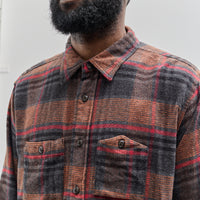 Engineered Garments Work Shirt, Orange/Red Plaid