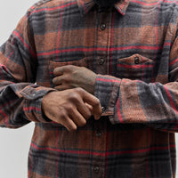 Engineered Garments Work Shirt, Orange/Red Plaid