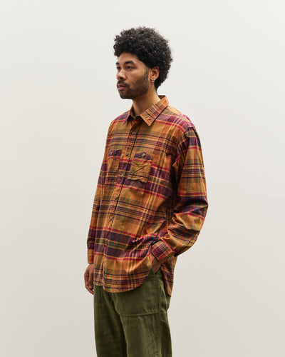 Engineered Garments Work Shirt, Navy/Khaki Plaid