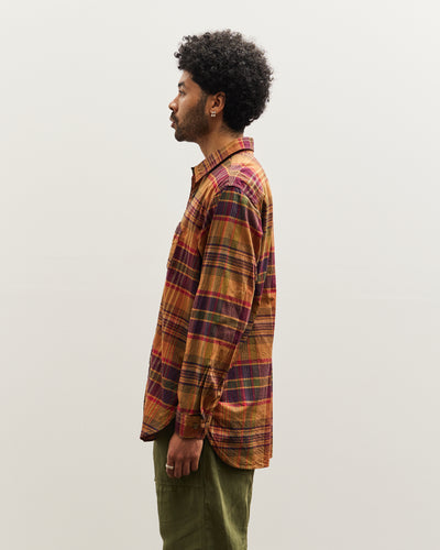 Engineered Garments Work Shirt, Navy/Khaki Plaid