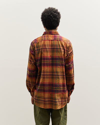 Engineered Garments Work Shirt, Navy/Khaki Plaid