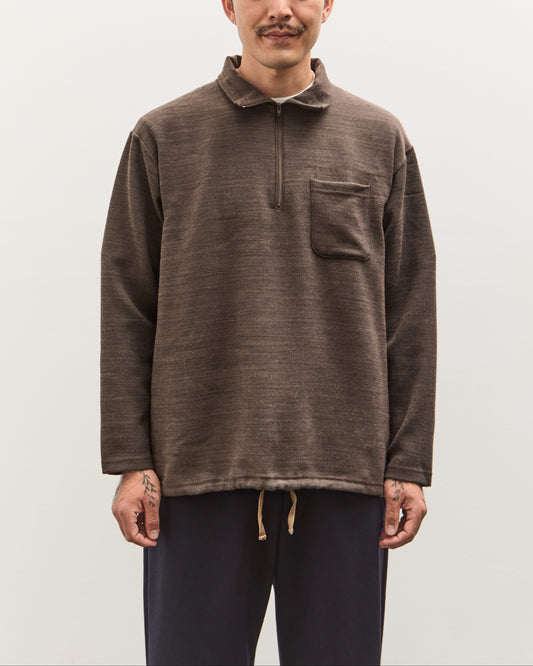 Engineered Garments Zip Mock Neck, Brown