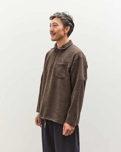 Engineered Garments Zip Mock Neck, Brown