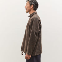 Engineered Garments Zip Mock Neck, Brown