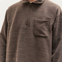 Engineered Garments Zip Mock Neck, Brown