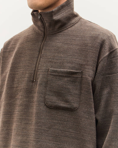 Engineered Garments Zip Mock Neck, Brown