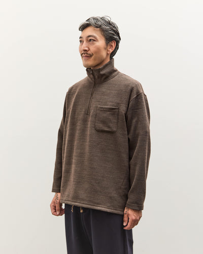 Engineered Garments Zip Mock Neck, Brown