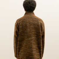 Engineered Garments Zip Mock Neck, Brown Melange