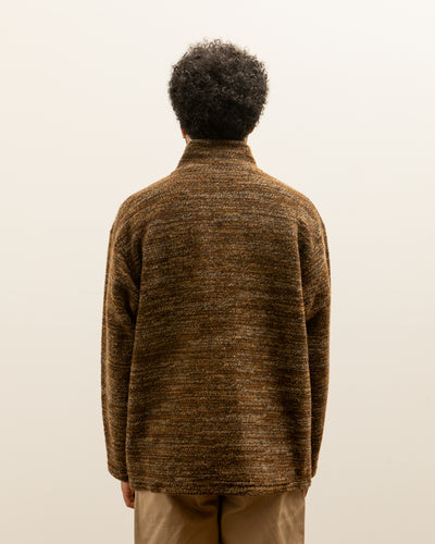 Engineered Garments Zip Mock Neck, Brown Melange