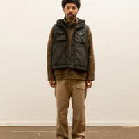 Engineered Garments Zip Mock Neck, Brown Melange