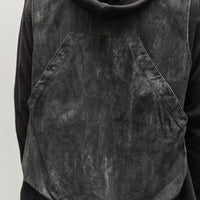 Engineered Garments Fowl Vest, Black Cotton Distressed Print