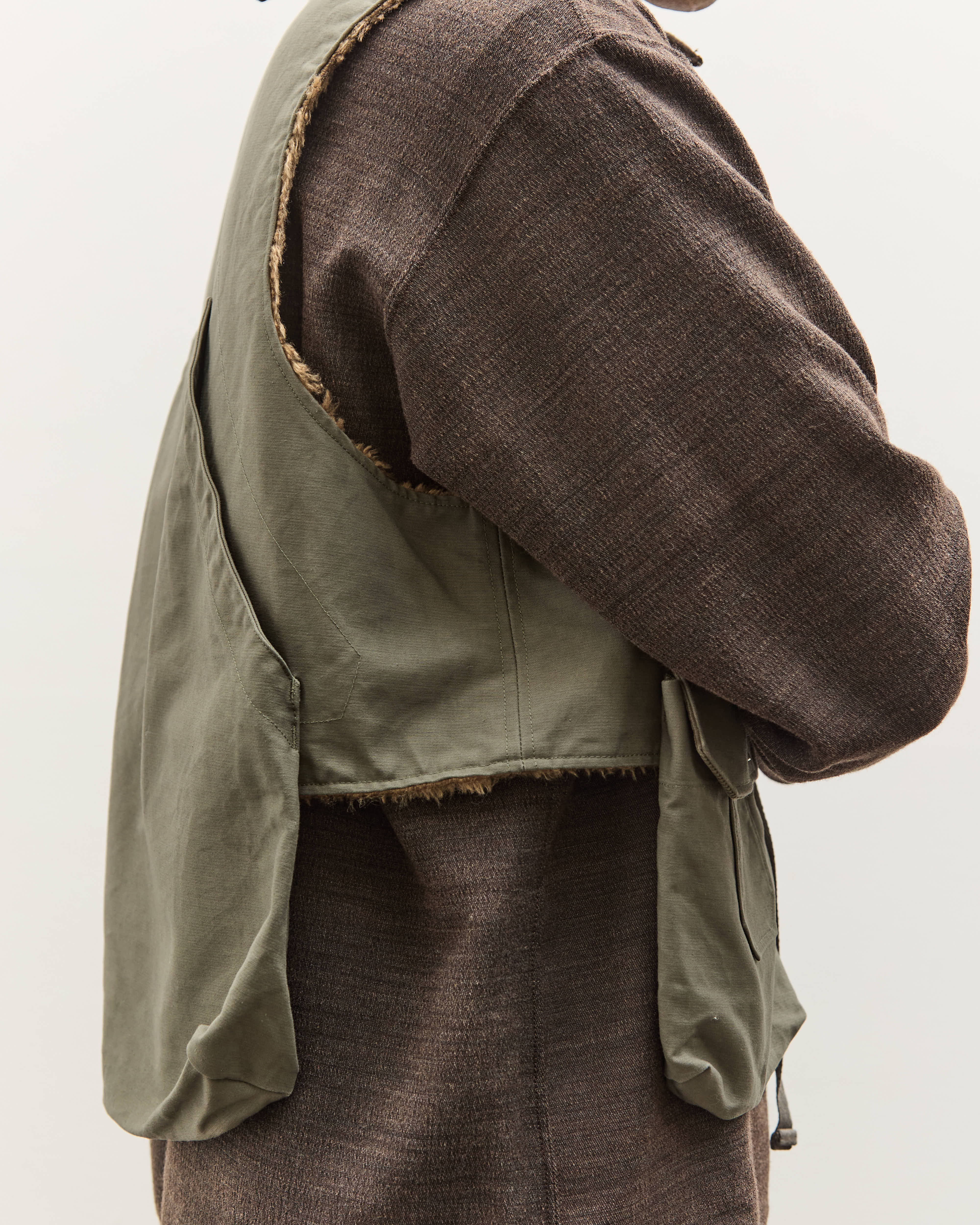 Engineered Garments Fowl Vest, Olive – Glasswing