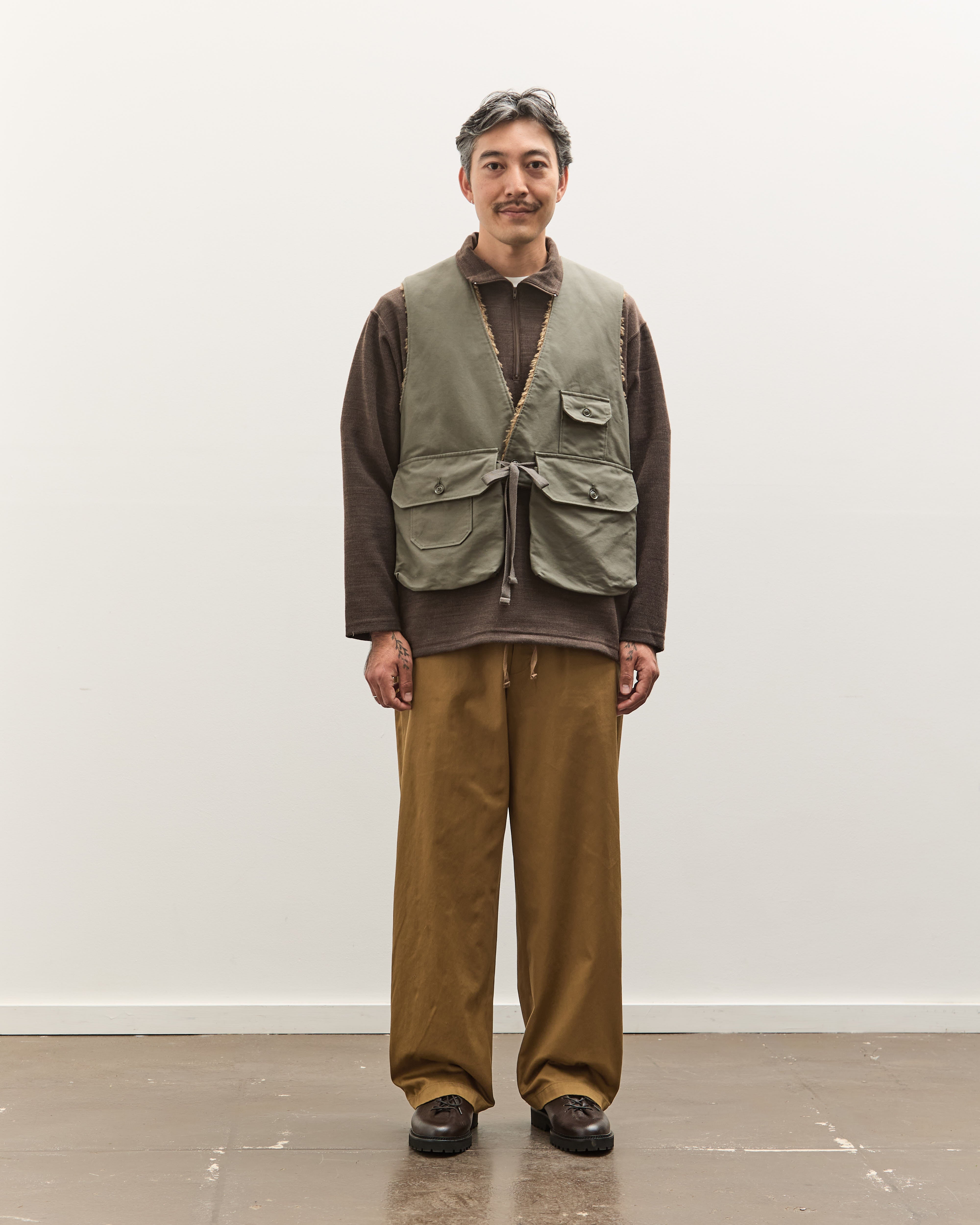 Engineered Garments Fowl Vest, Olive – Glasswing
