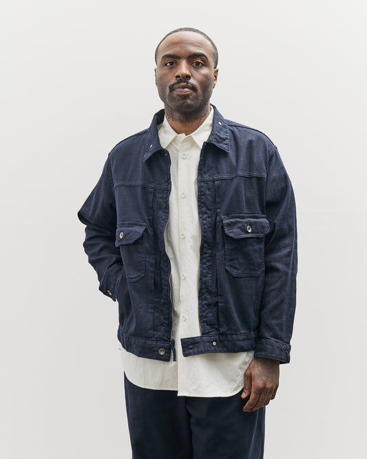 Engineered Garments Trucker Jacket Java, Dark Navy – Glasswing