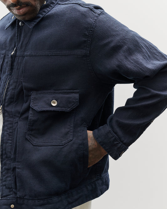 Engineered Garments Trucker Jacket Java, Dark Navy – Glasswing