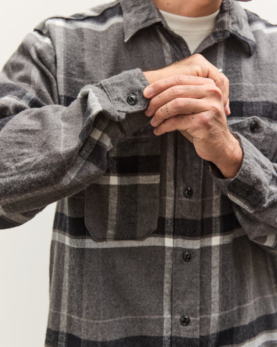 Engineered Garments Work Shirt, Grey/Black