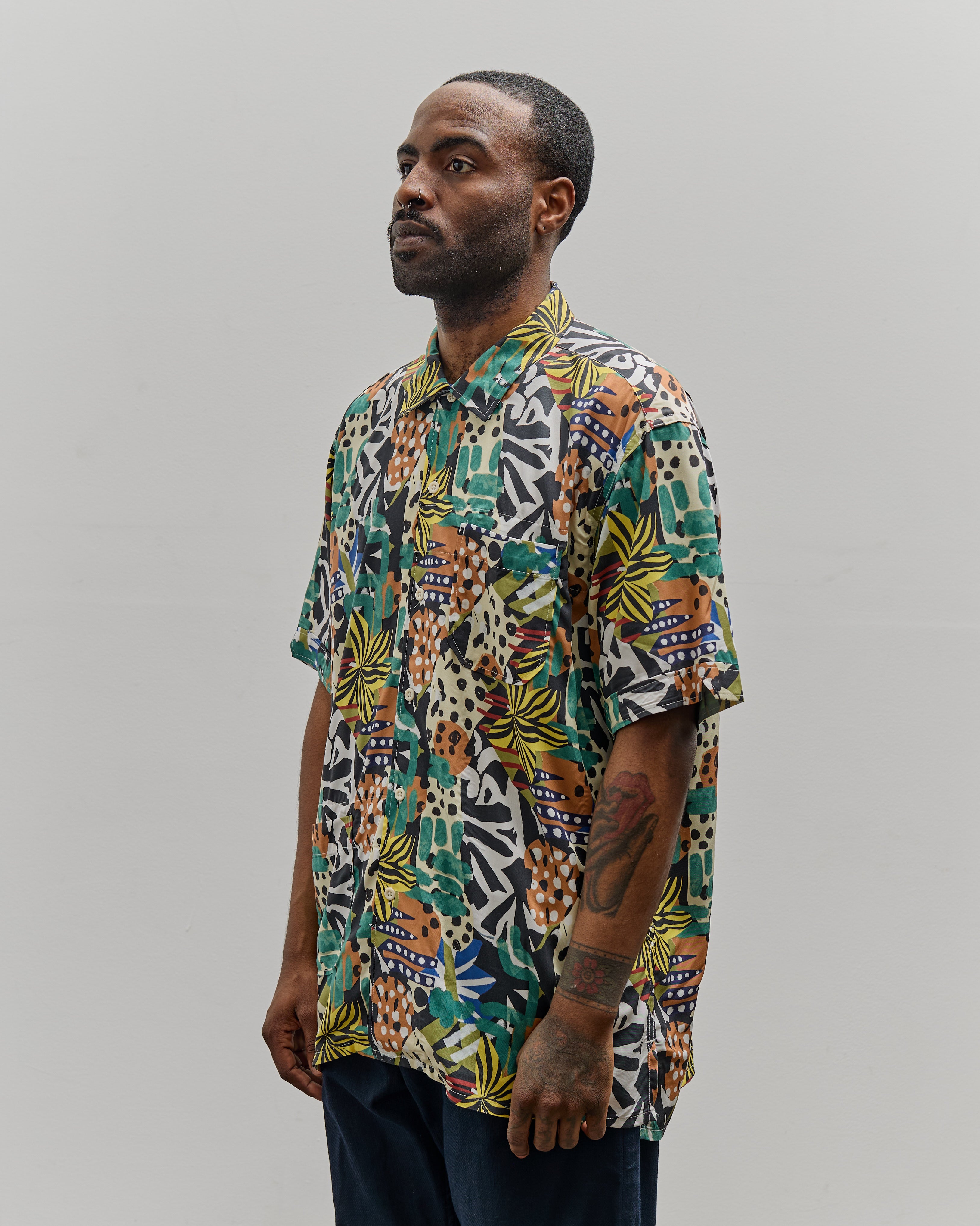 トップス ENGINEERED GARMENTS Camp Shirt Indigo S Engineered Garments Camp Shirt, Indigo – Glasswing