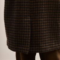 Evan Kinori Big Coat, Dark Olive Heavy Brushed Wool Check