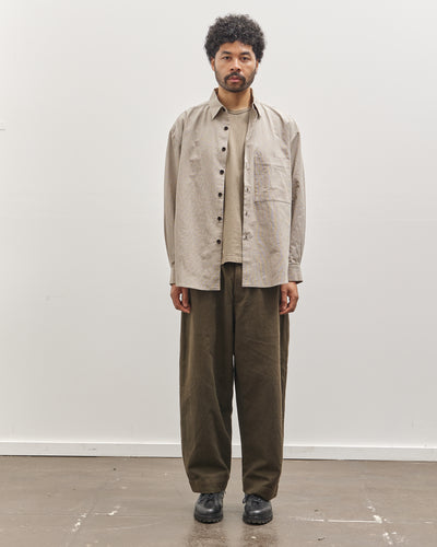 Evan Kinori Big Shirt Two, Brown Gridcloth